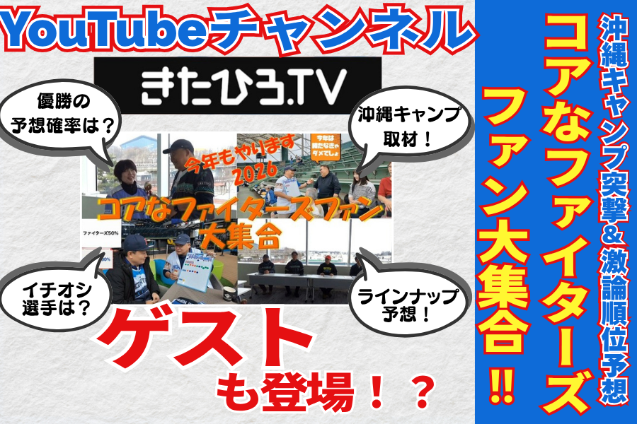 【きたひろ.TV】コアなファイターズファン大集合！？沖縄キャンプの様子や豪華ゲストが登場！
